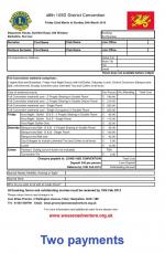 Booking Form - Deposit and Final Installment